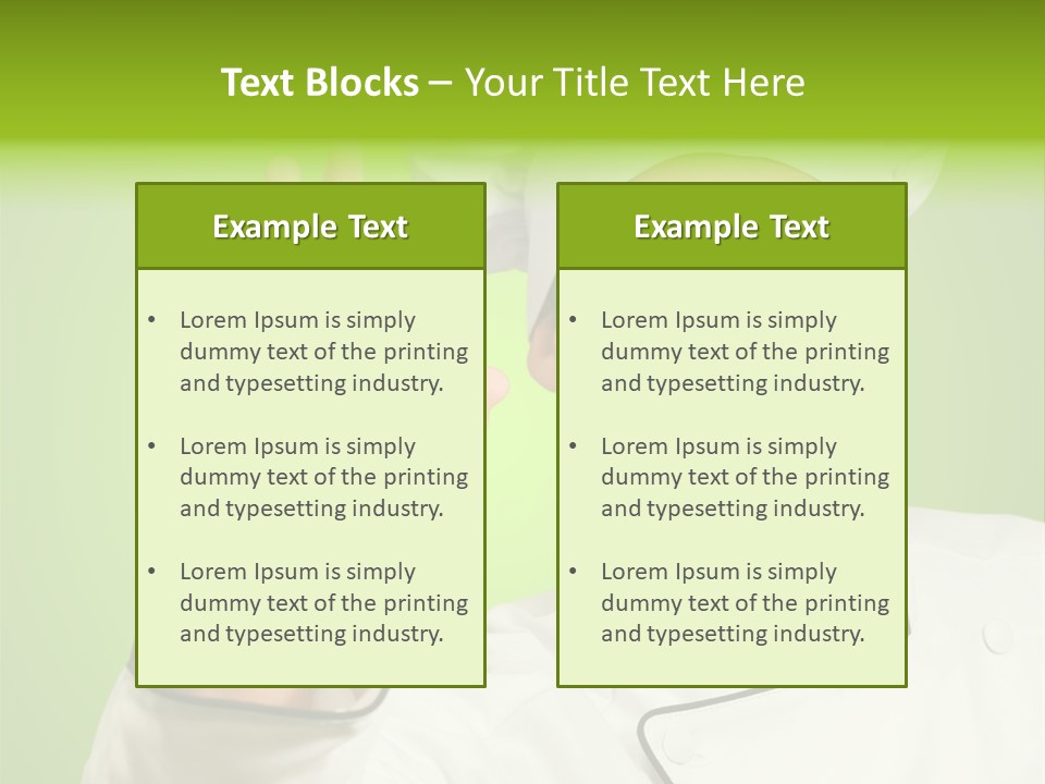 Work Gesture Green PowerPoint Template