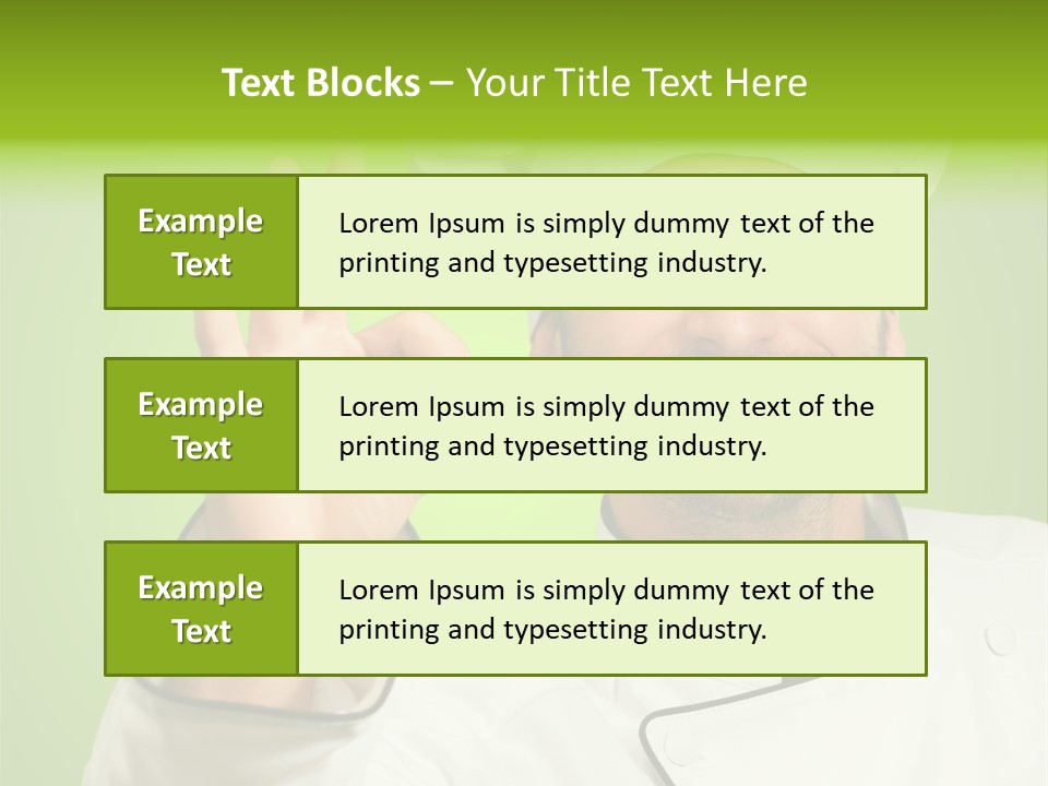 Work Gesture Green PowerPoint Template