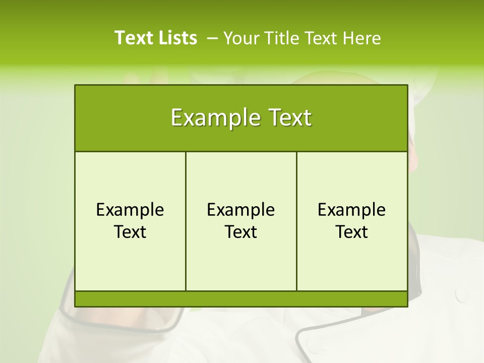 Work Gesture Green PowerPoint Template