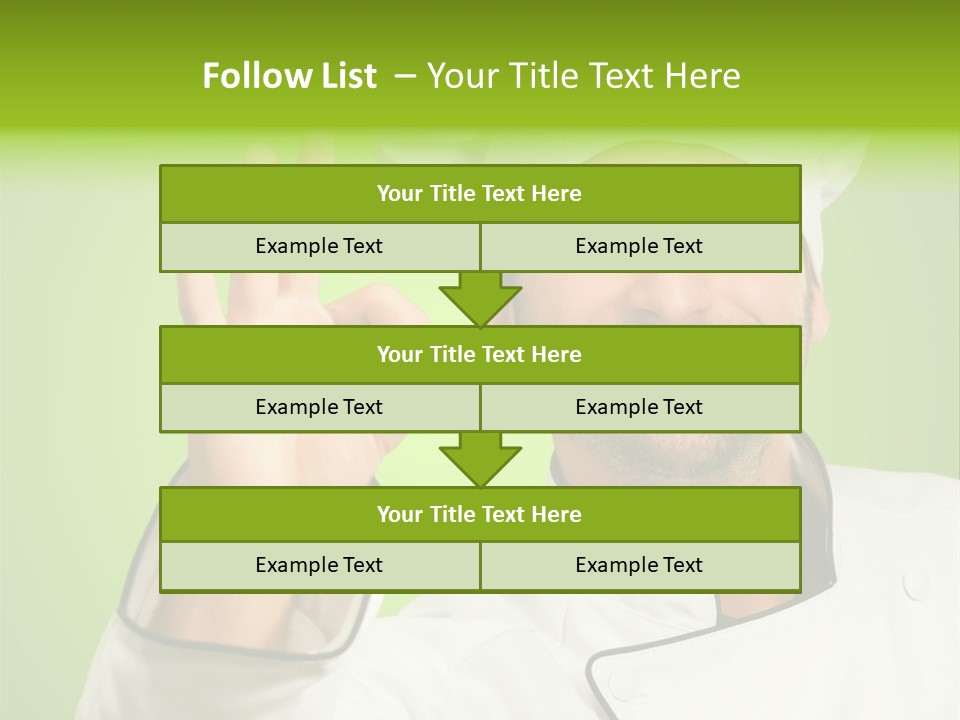 Work Gesture Green PowerPoint Template
