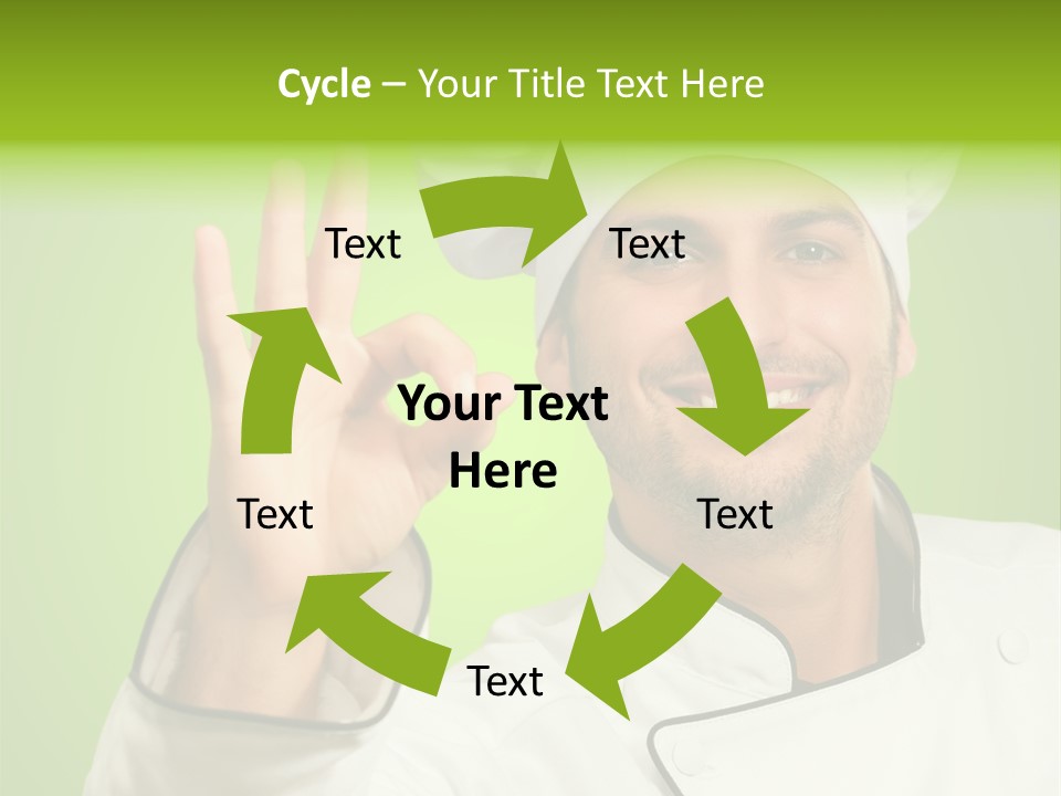 Work Gesture Green PowerPoint Template