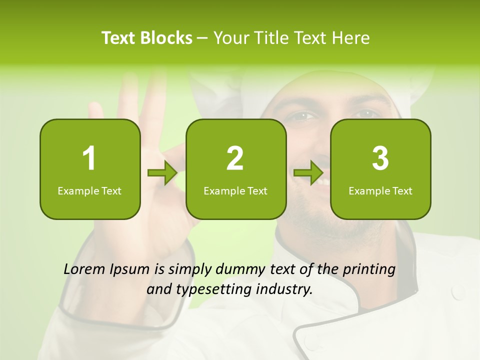 Work Gesture Green PowerPoint Template