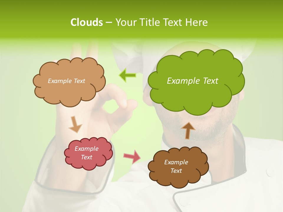 Work Gesture Green PowerPoint Template