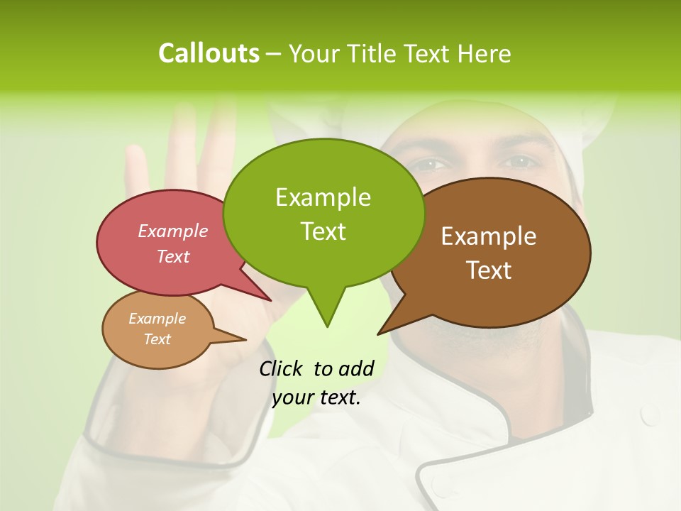 Work Gesture Green PowerPoint Template