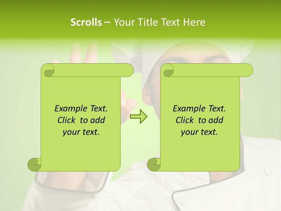 Work Gesture Green PowerPoint Template