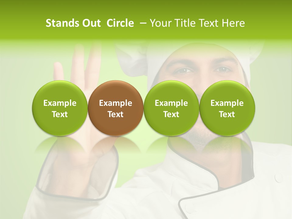 Work Gesture Green PowerPoint Template