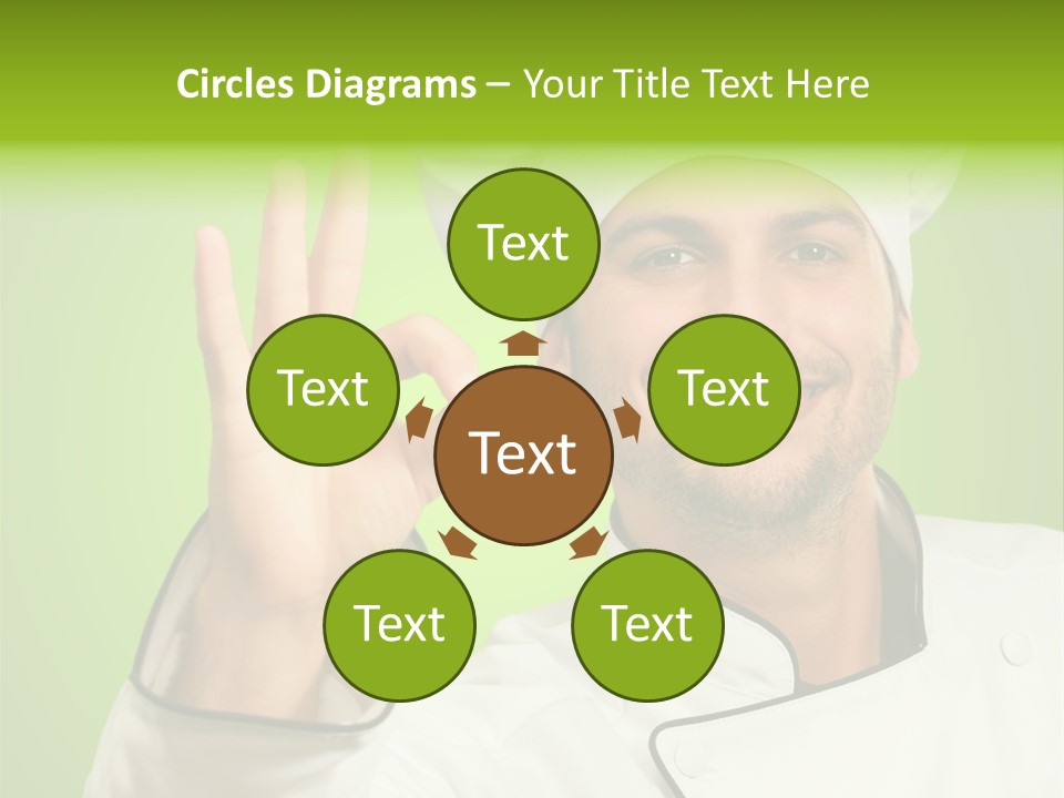 Work Gesture Green PowerPoint Template