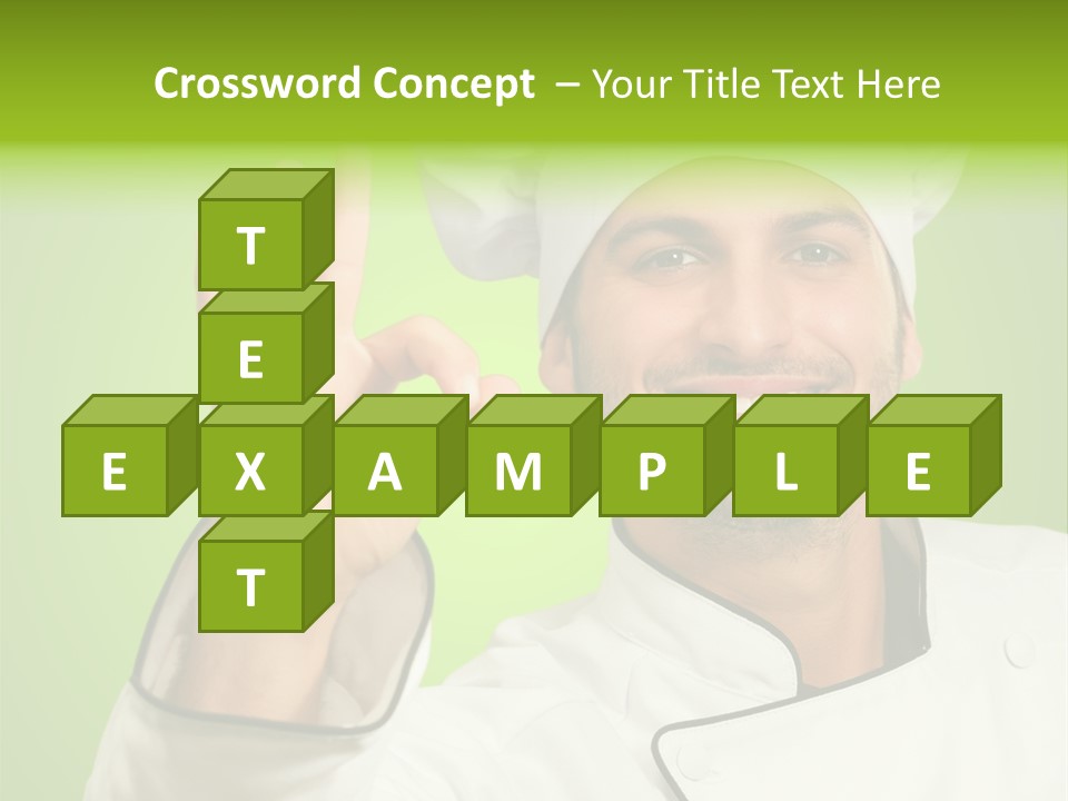 Work Gesture Green PowerPoint Template