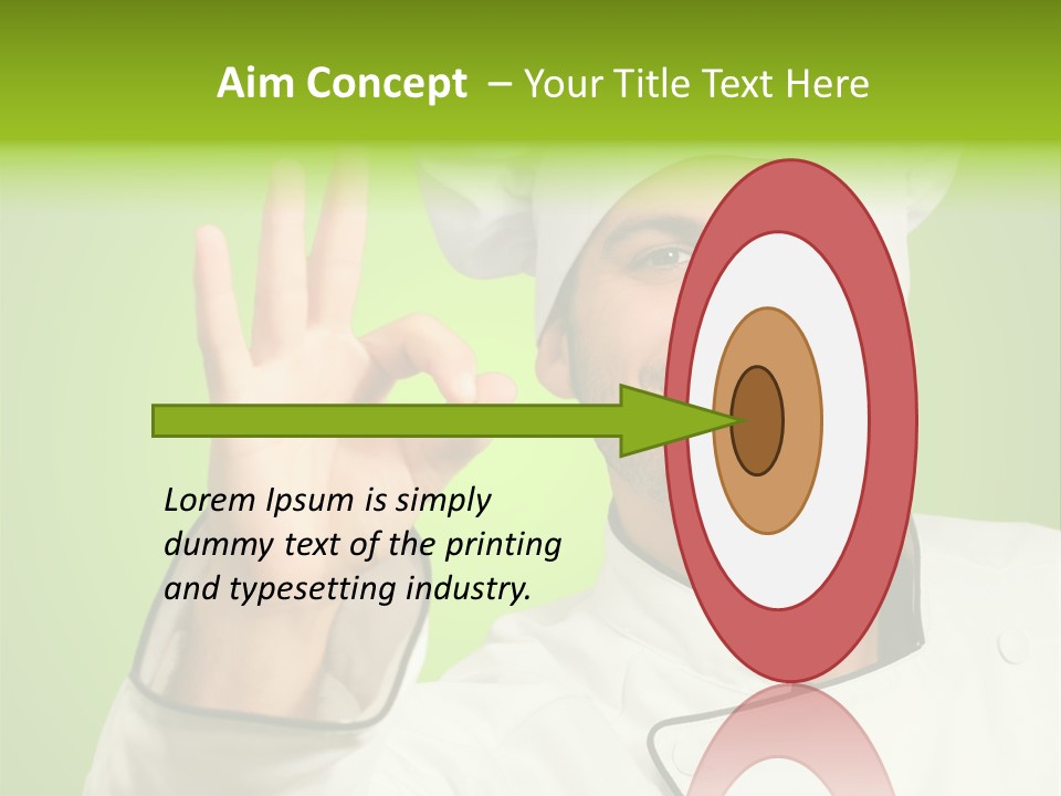 Work Gesture Green PowerPoint Template