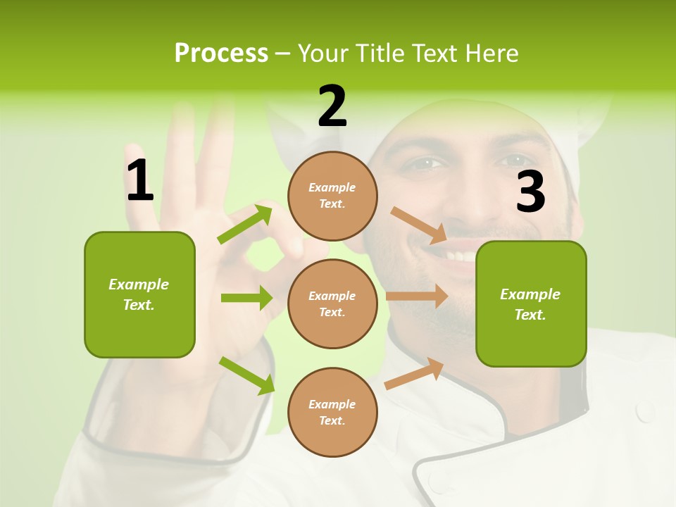 Work Gesture Green PowerPoint Template
