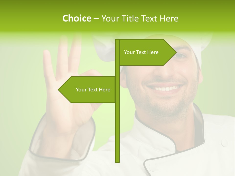 Work Gesture Green PowerPoint Template