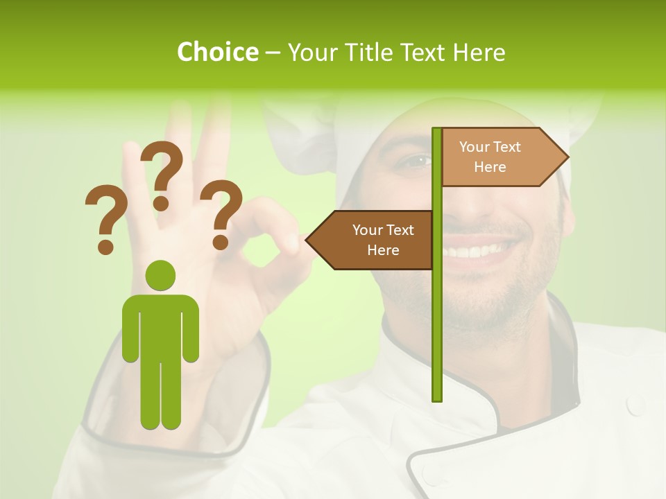 Work Gesture Green PowerPoint Template