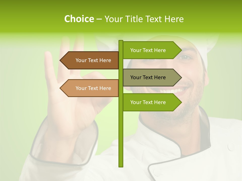 Work Gesture Green PowerPoint Template