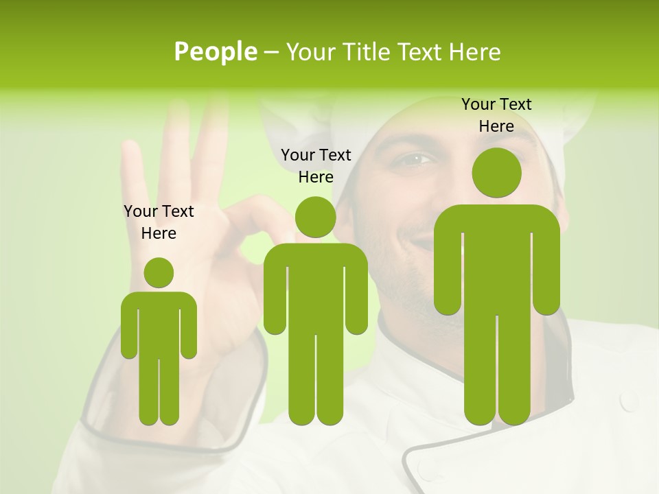 Work Gesture Green PowerPoint Template