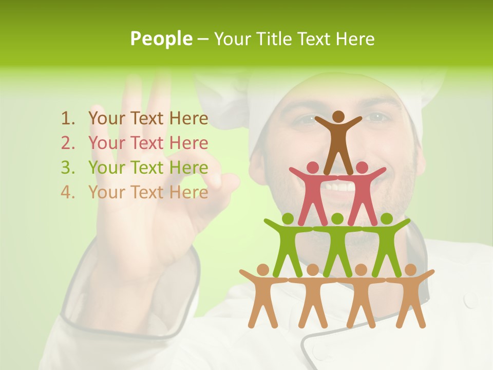 Work Gesture Green PowerPoint Template