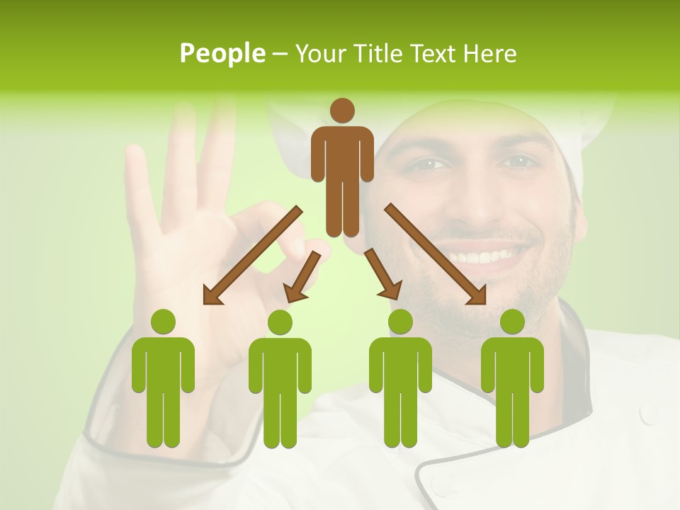 Work Gesture Green PowerPoint Template