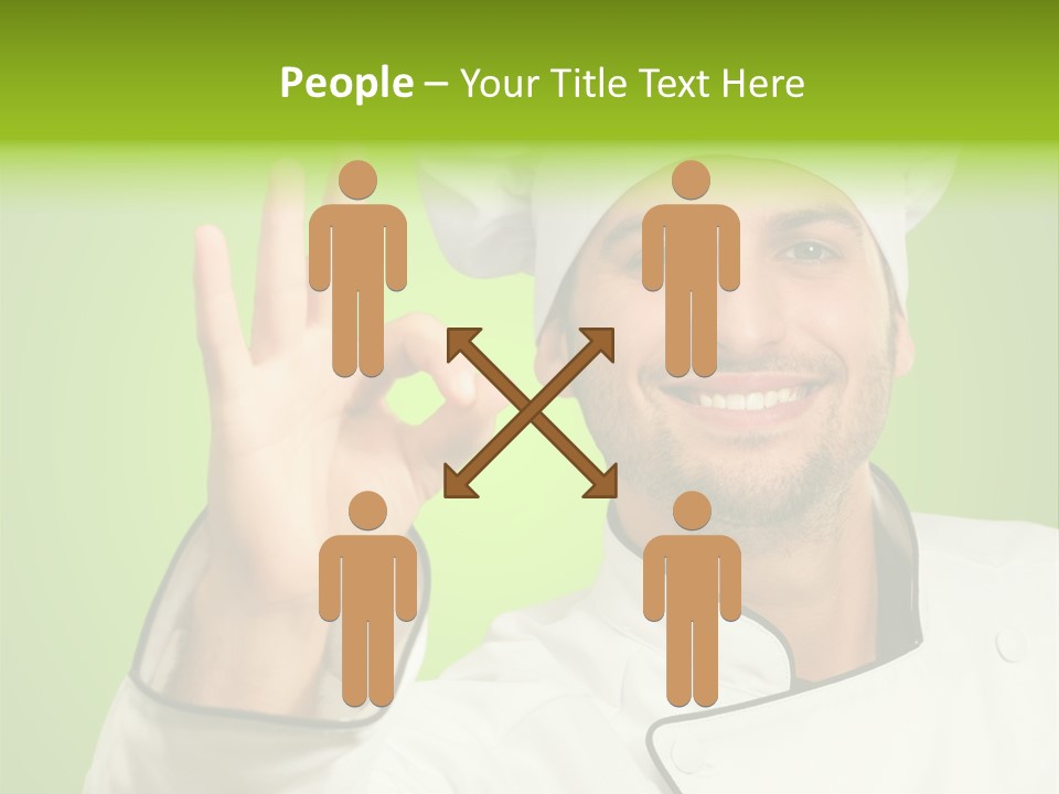 Work Gesture Green PowerPoint Template