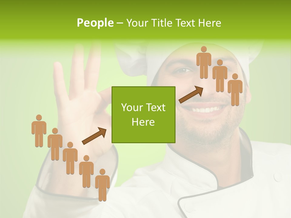 Work Gesture Green PowerPoint Template