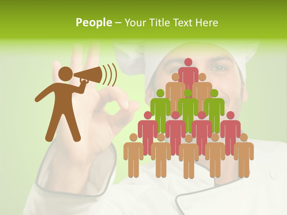 Work Gesture Green PowerPoint Template