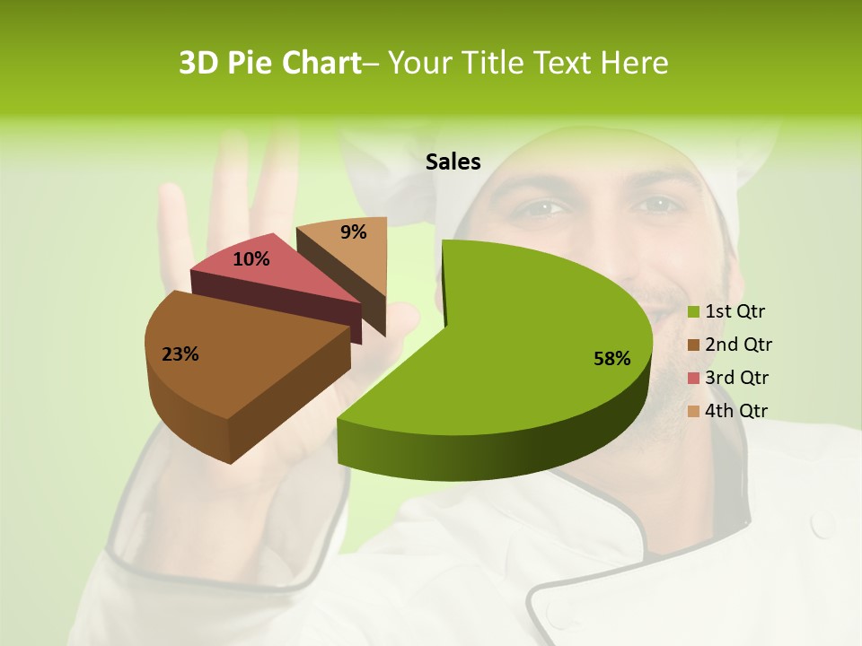 Work Gesture Green PowerPoint Template
