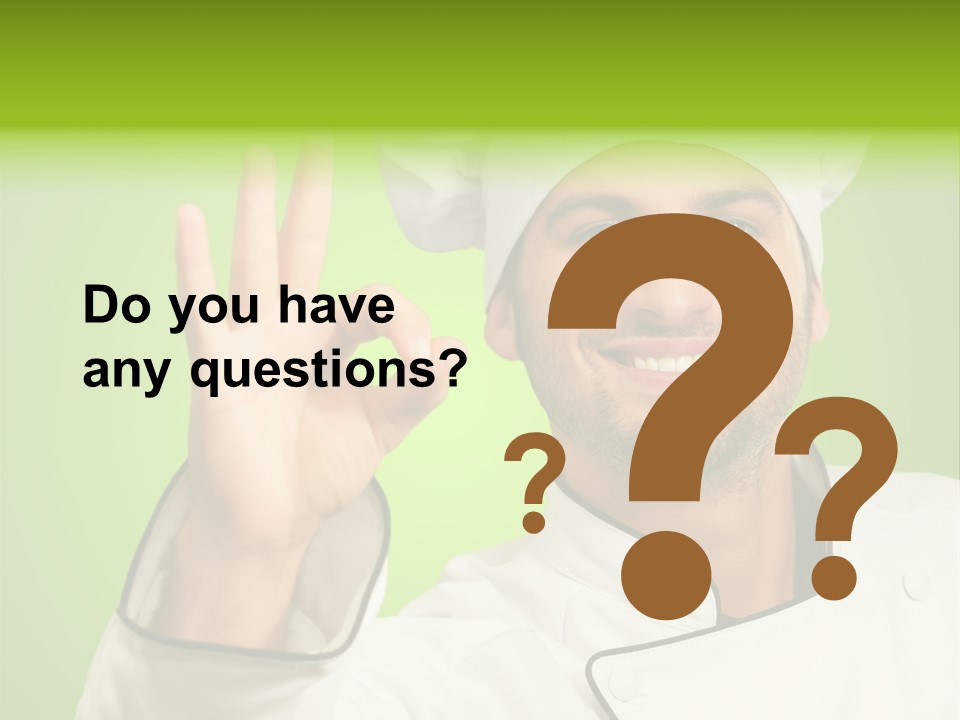 Work Gesture Green PowerPoint Template