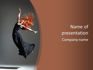 Flexibility Jump Tiptoe PowerPoint Template