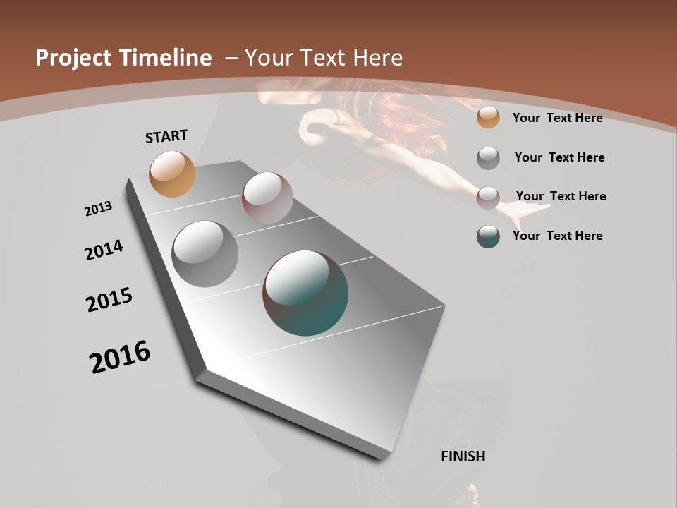 Flexibility Jump Tiptoe PowerPoint Template
