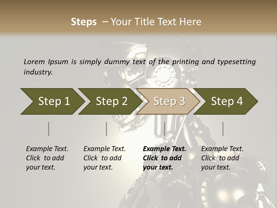 Military Trooper Technology PowerPoint Template
