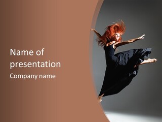 Woman Ballet Dancer PowerPoint Template