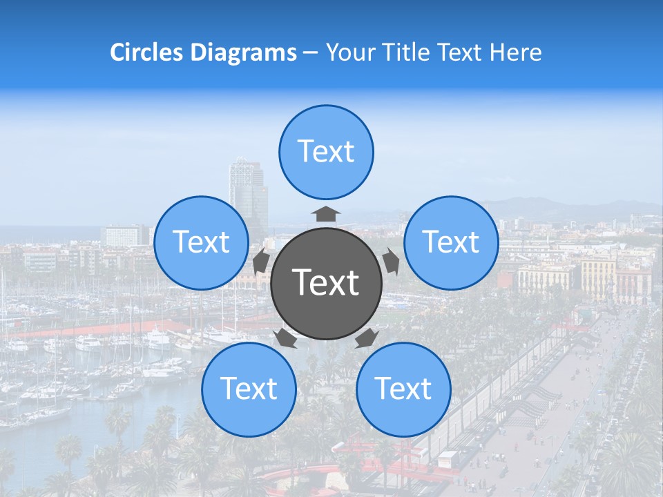 History Barcelona City Symbol PowerPoint Template