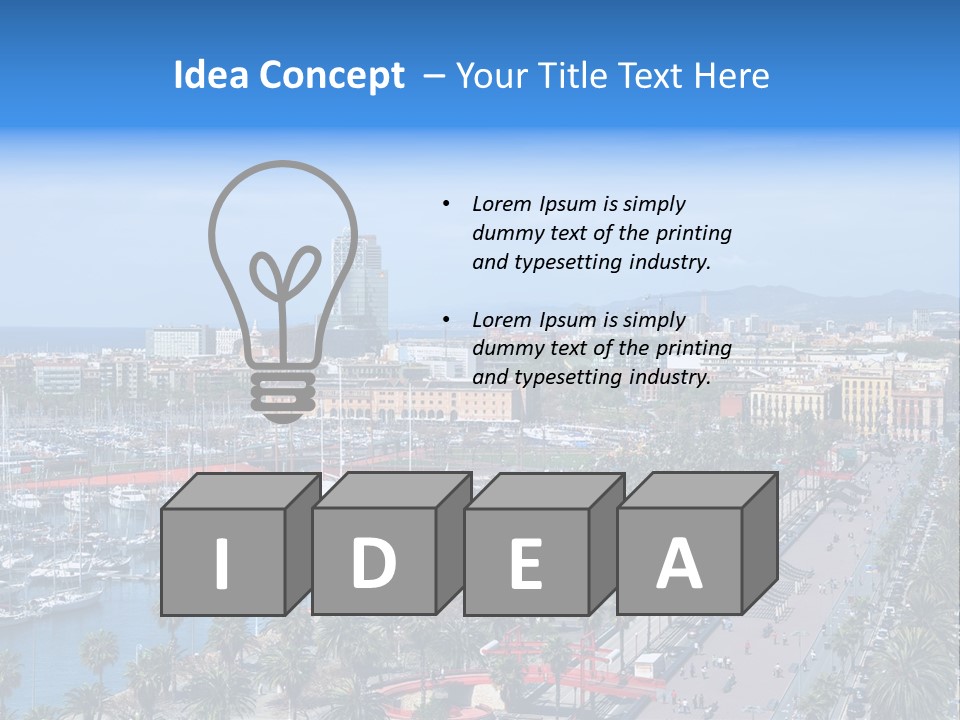 History Barcelona City Symbol PowerPoint Template