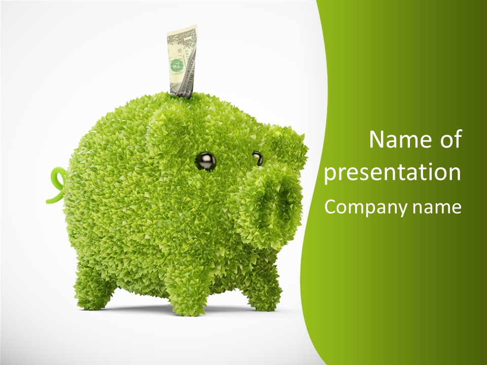 Sustainable Renewable Pig PowerPoint Template