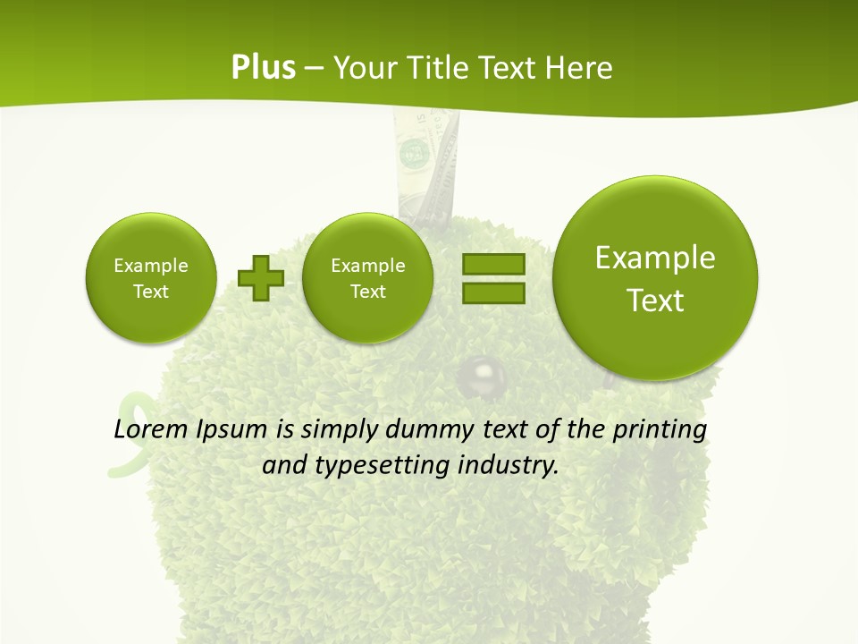 Sustainable Renewable Pig PowerPoint Template