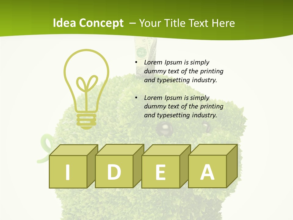 Sustainable Renewable Pig PowerPoint Template