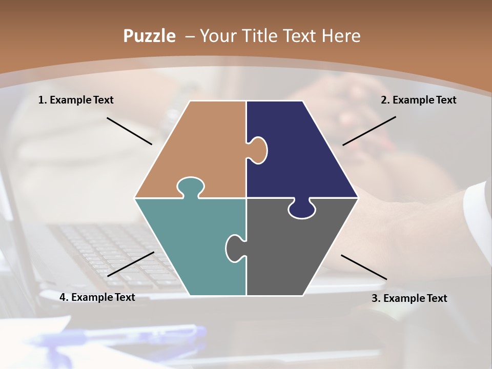 Job Blue Selective Focus PowerPoint Template