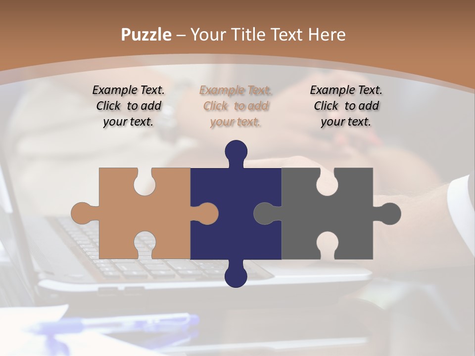 Job Blue Selective Focus PowerPoint Template