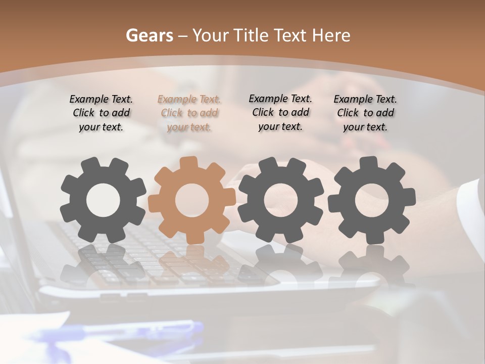 Job Blue Selective Focus PowerPoint Template