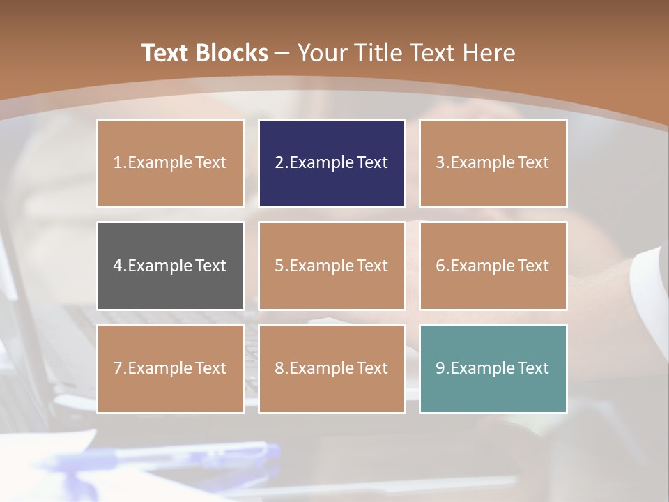 Job Blue Selective Focus PowerPoint Template