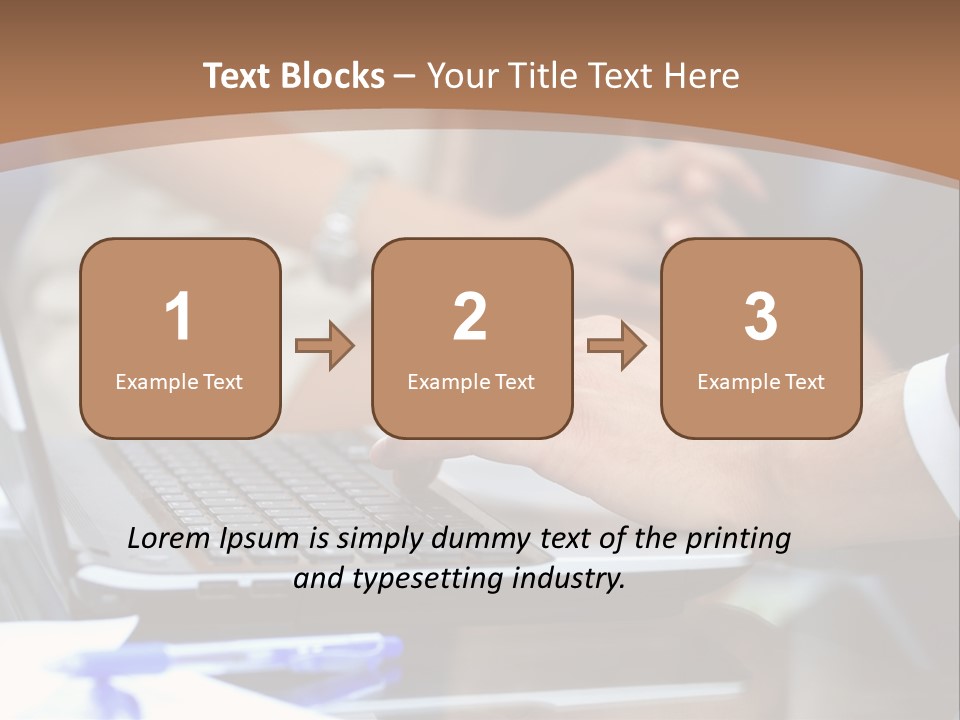 Job Blue Selective Focus PowerPoint Template