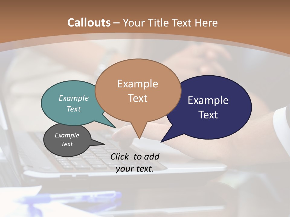 Job Blue Selective Focus PowerPoint Template