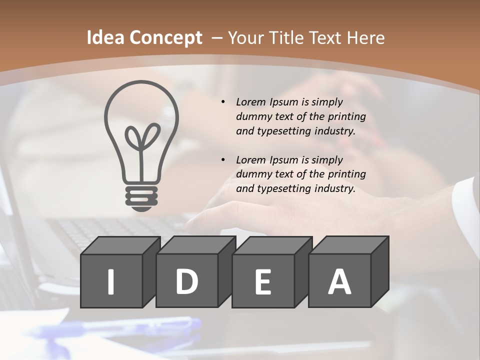 Job Blue Selective Focus PowerPoint Template