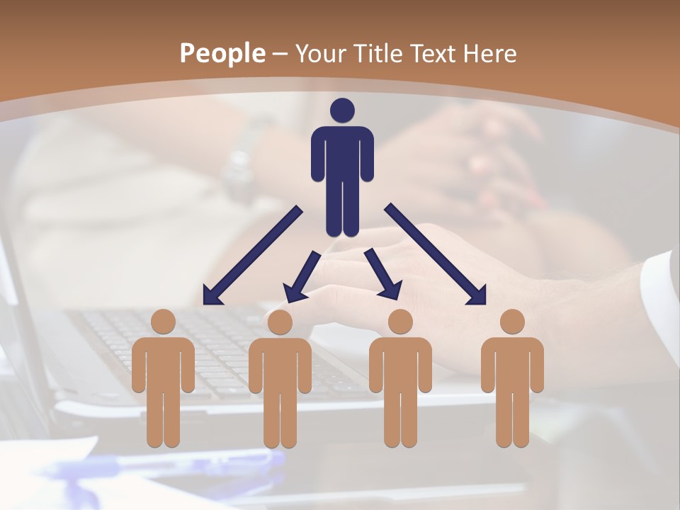 Job Blue Selective Focus PowerPoint Template