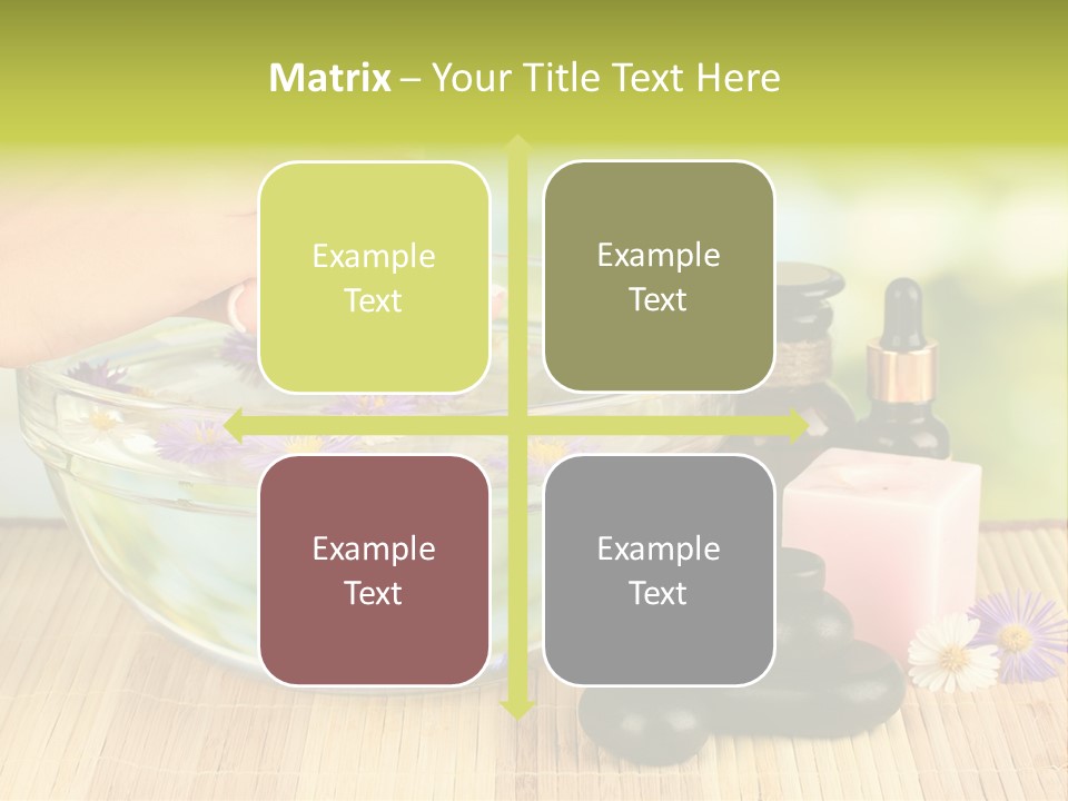 Glass Woman Finger PowerPoint Template