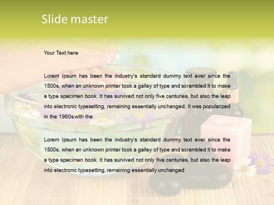 Glass Woman Finger PowerPoint Template