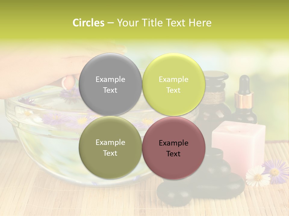 Glass Woman Finger PowerPoint Template