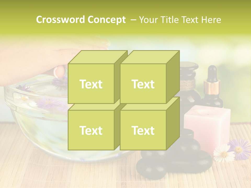 Glass Woman Finger PowerPoint Template