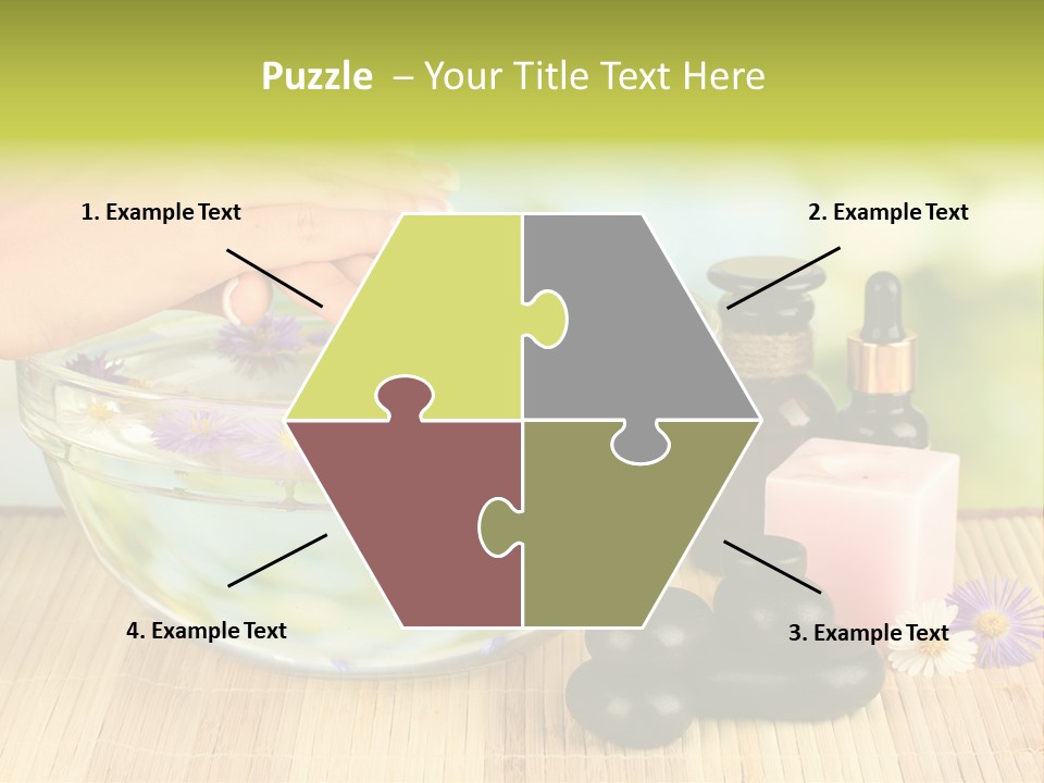 Glass Woman Finger PowerPoint Template