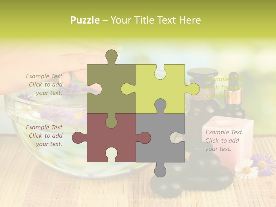 Glass Woman Finger PowerPoint Template