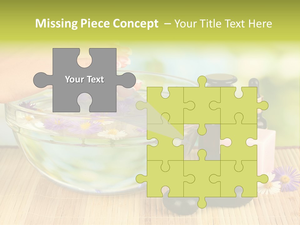 Glass Woman Finger PowerPoint Template