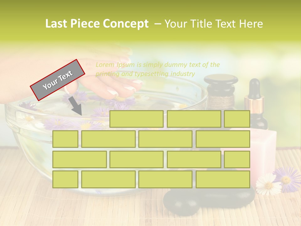 Glass Woman Finger PowerPoint Template
